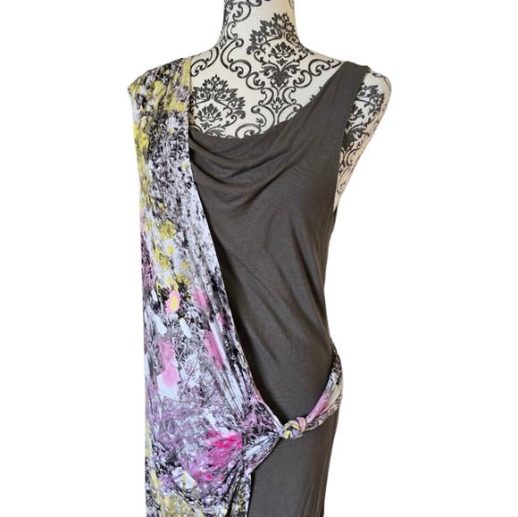 Anthropologie Leifsdottir Crushed Chroma Asymmetrical tank dress size medium - Picture 3 of 16